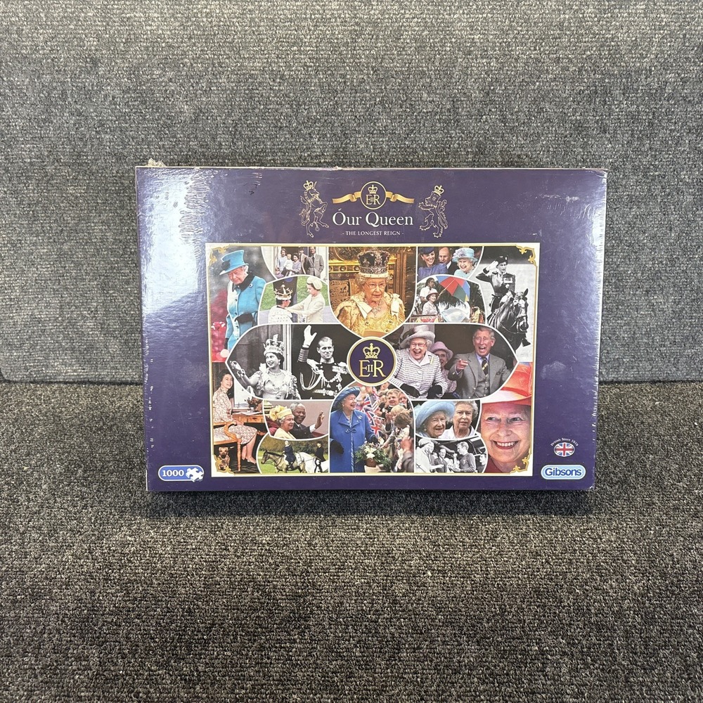 Gibsons Jigsaw Puzzle~Our Queen the Longest Reign~1000 Pieces~NEW/SEALED